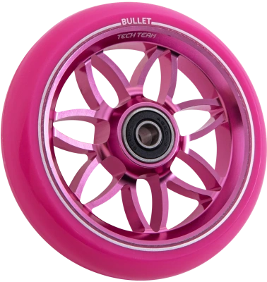 Колесо для ТРЮКОВОГО самоката TechTeam  110*24 мм, Bullet Pink от магазина Адреналин