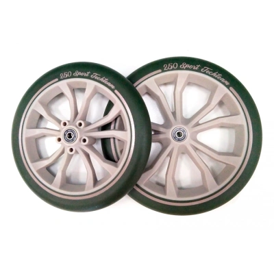 Набор 2 колеса (250мм+230мм) и 4 подшипника ABEC 9  для самоката Sport 250мм  (под дисковый тормоз) от магазина Адреналин