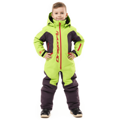 Зимний утепленный детский комбинезон Dragonfly GRAVITY Junior Lime - Plum от магазина Адреналин