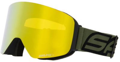 Очки горнолыжные со сменной МАГНИТНОЙ линзой Salice 109DARWF Black Green/Darw Gold S1,S3 от магазина Адреналин