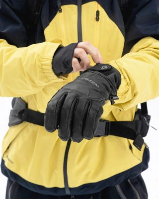 Перчатки сноубордические VOLCOM  GAAAS GORE-TEX GLOVE BLACK от магазина Адреналин