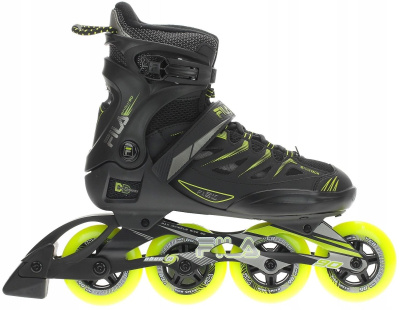 Роликовые коньки FILA GHIBLI 90 black/lime от магазина Адреналин