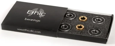 Набор подшипников для самоката Ethic bearing black 608 (8 STD 4 подш + 2 спейс) от магазина Адреналин