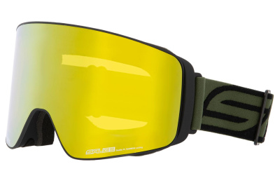 Очки горнолыжные со сменной МАГНИТНОЙ линзой Salice 106DARWF Black/Gold DARW Gold + Light radium  от магазина Адреналин