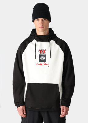 Толстовка 686 BONDED FLEECE HOODY KEITH HARING WHITE COLORBLOCK Толстовка 686 BONDED FLEECE HOODY KEITH HARING WHITE COLORBLOCK
