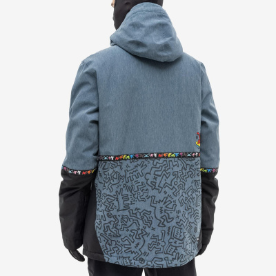 Сноубордическая куртка 686 MNS FOUNDATION JACKET KEITH HARING DENIM COLORBLOCK от магазина Адреналин