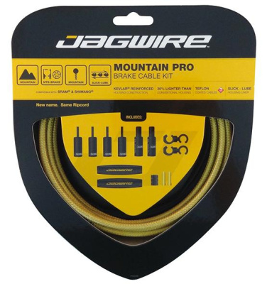 Комплект тормозных тросов с оплетками JAGWIRE MCK422 Mountain Pro Brake золото от магазина Адреналин