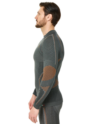 Термобелье Accapi кофта длинный рукав ERGORacing LONG SL.T-SHIRT MAN Anthracite/Orange от магазина Адреналин