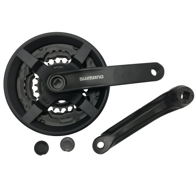 Шатуны Shimano Tourney, FC-TY-301, 170мм, 24/34/42 "под ромб" алюминиевые чёрные от магазина Адреналин