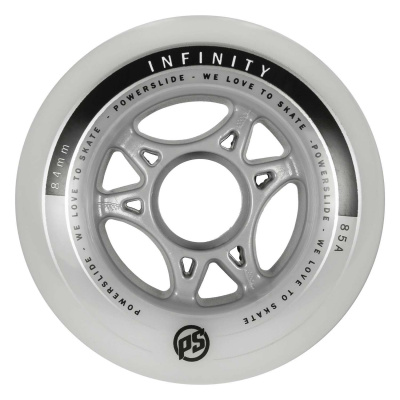 Комплект колес для роликов POWERSLIDE Infinity 84/85A, 4-pack Silver/Grey  от магазина Адреналин