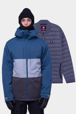 Сноубордическая куртка 686 MNS SMARTY 3-IN-1 FORM JACKET ORION BLUE COLORBLOCK