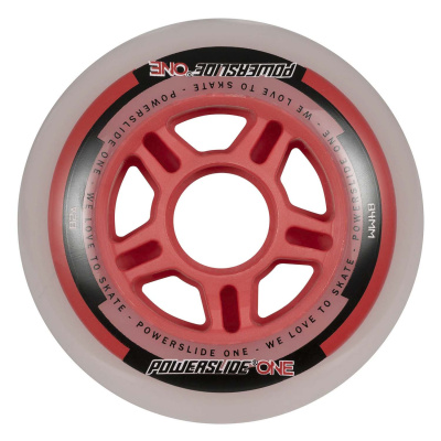 Комплект колес для роликов POWERSLIDE PS ONE Pack 84/82A, 8-pack Red/White+подшипники ABEC5+спейсер от магазина Адреналин