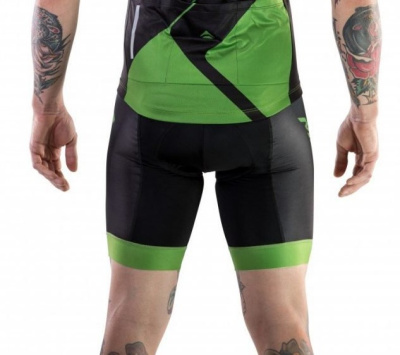 Велошорты с лямками Merida Spider Green Rhombe